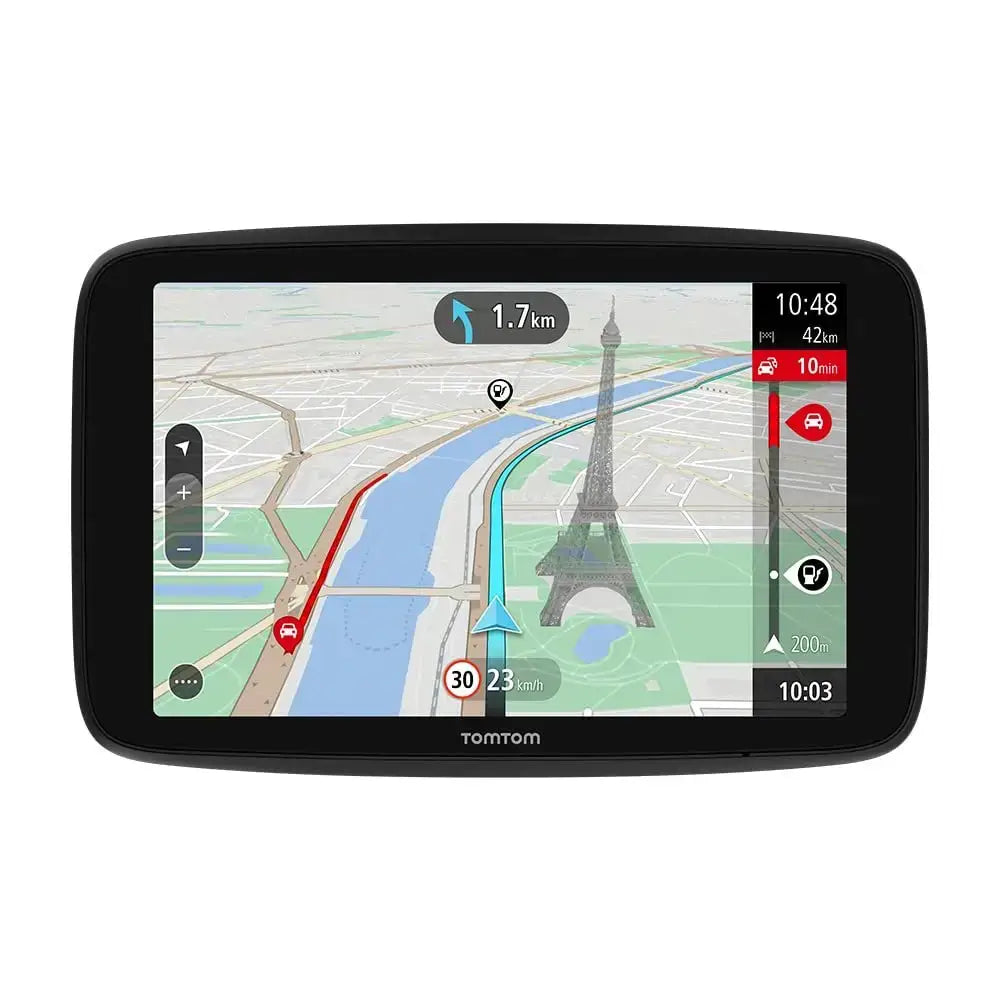 TomTom GO Navigator Car Sat Nav (Extra Large 7 Inch Display, Avoid Jams Thanks to TomTom Traffic, Maps of Europe, Wi-Fi Updates, Premium Services, Unique Magnetic Holder)