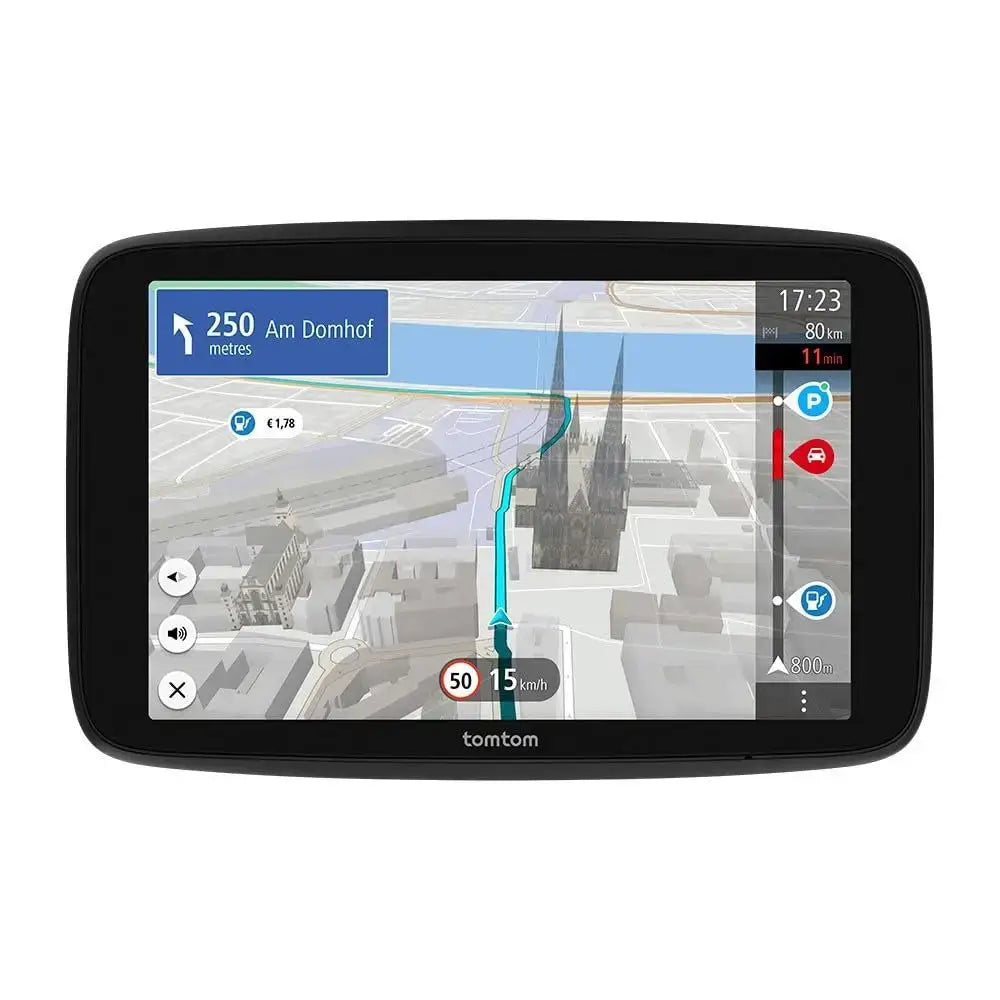 TomTom GO Navigator Car Sat Nav (Extra Large 7 Inch Display, Avoid Jams Thanks to TomTom Traffic, Maps of Europe, Wi-Fi Updates, Premium Services, Unique Magnetic Holder)