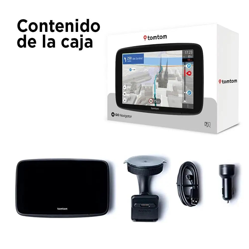 TomTom GO Navigator Car Sat Nav (Extra Large 7 Inch Display, Avoid Jams Thanks to TomTom Traffic, Maps of Europe, Wi-Fi Updates, Premium Services, Unique Magnetic Holder)