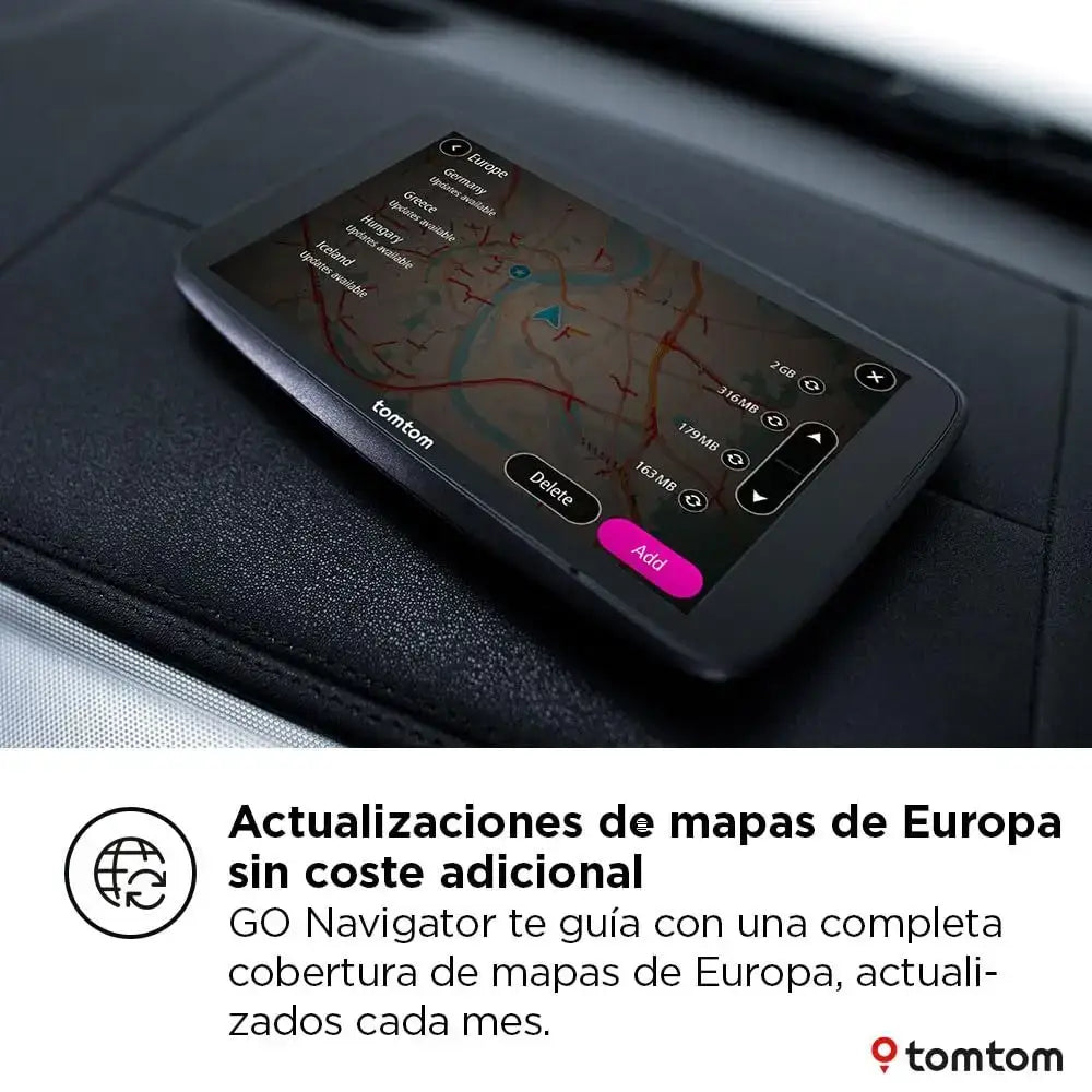 TomTom GO Navigator Car Sat Nav (Extra Large 7 Inch Display, Avoid Jams Thanks to TomTom Traffic, Maps of Europe, Wi-Fi Updates, Premium Services, Unique Magnetic Holder)