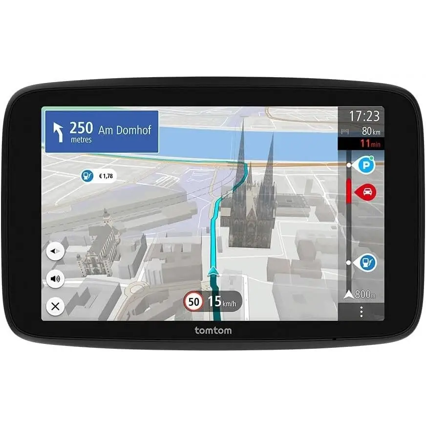 TomTom GO Navigator Car Sat Nav (Extra Large 7 Inch Display, Avoid Jams Thanks to TomTom Traffic, Maps of Europe, Wi-Fi Updates, Premium Services, Unique Magnetic Holder)