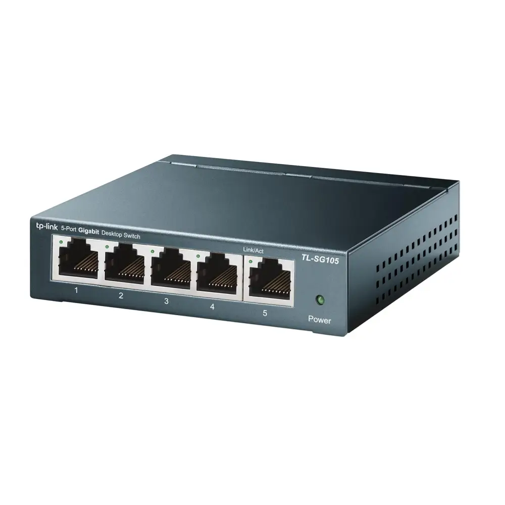 TP-Link 5-Port Gigabit Desktop Unmanaged Ethernet Switch Network Expansion RJ45 ports Auto-MDI/MDIX Plug & Play Metal