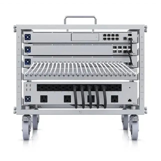 Ubiquiti Toolless Mini Rack, 6U-sized Device Rack with 24-port Blank Patch