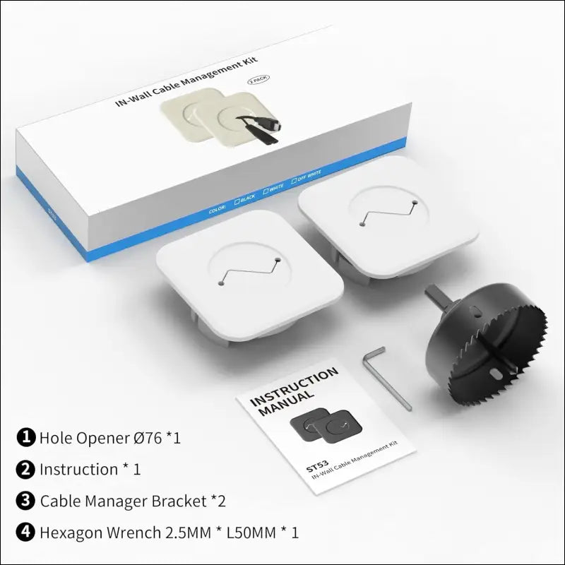 Wall Mount TV Cord Hider Kit