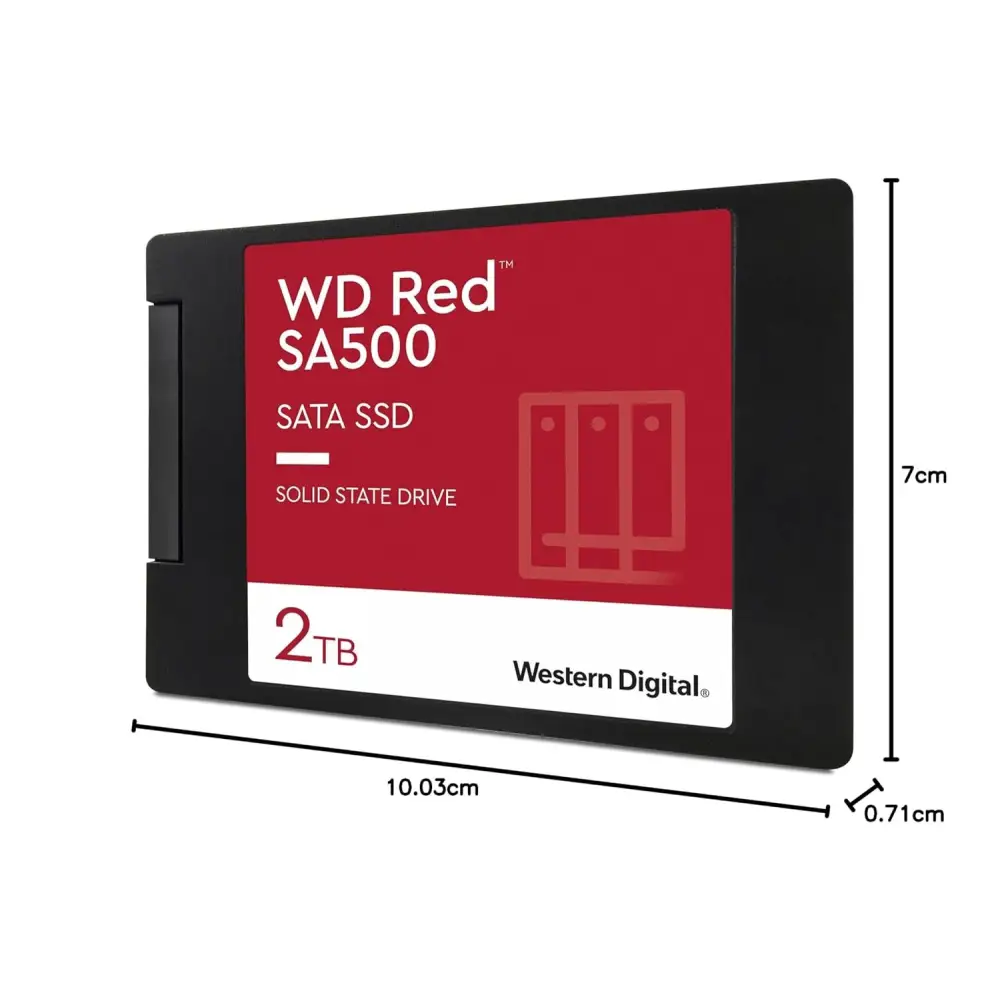 Western Digital SA500 2TB 2.5-inch SATA NAS SSD, Red