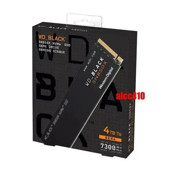 Western Digital WD BLACK SN850X 4TB PCIe Gen4 M.2 NVMe SSD WDS400T2X0E
