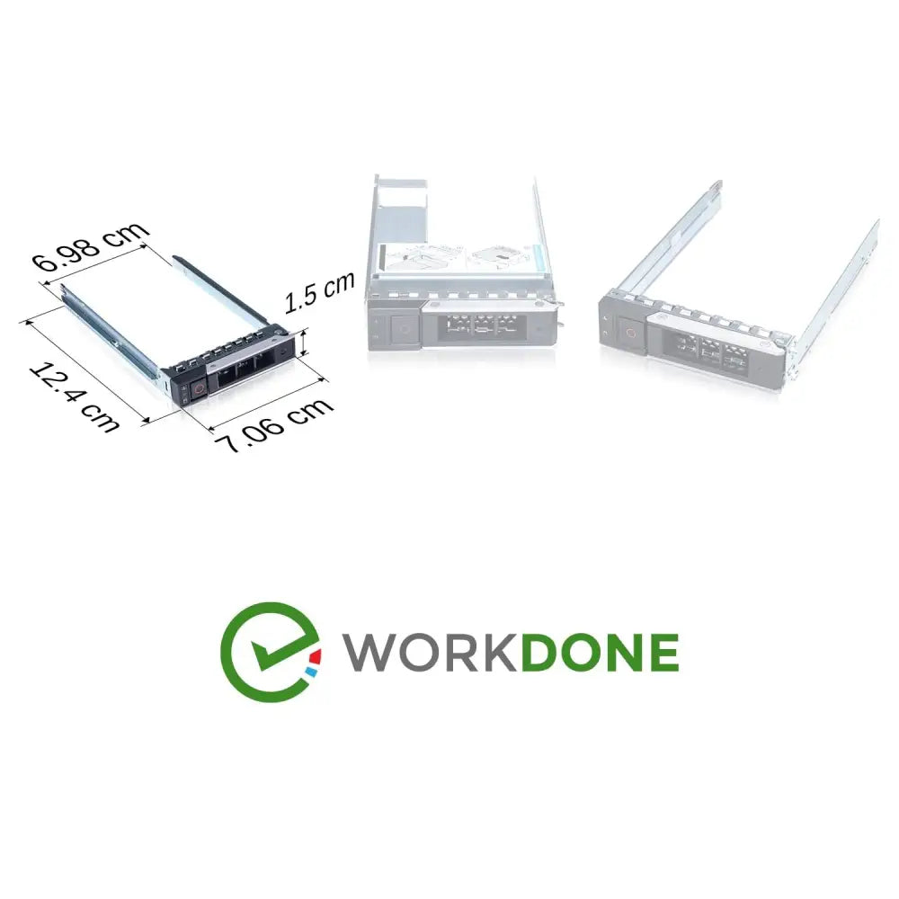 WorkDone 2-Pack 2.5" Hard Drive Caddy - Compatible for Dell PowerEdge Servers - 14th Gen R340 R440 R540 R640 R740 R740xd R840 R940 R6415 R7415 R7425 - SSD SAS SATA NVMe Tray -...