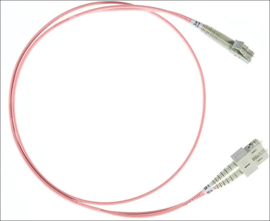 0.5M LC-SC OM1 Multimode Fiber Optic Cable - Salmon Pink