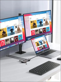 10-in-1 USB C Docking Station Dual Monitors for Windows,Dual HDMI Adapter 4 USB 3.0/2.0, 100W PD, USB-C Data,SD/TF for Dell XPS 13/15, Lenovo Yoga,etc