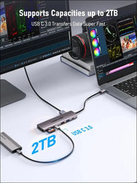 10-in-1 USB C Docking Station Dual Monitors for Windows,Dual HDMI Adapter 4 USB 3.0/2.0, 100W PD, USB-C Data,SD/TF for Dell XPS 13/15, Lenovo Yoga,etc
