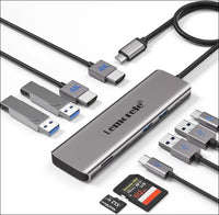 10-in-1 USB C Docking Station Dual Monitors for Windows,Dual HDMI Adapter 4 USB 3.0/2.0, 100W PD, USB-C Data,SD/TF for Dell XPS 13/15, Lenovo Yoga,etc