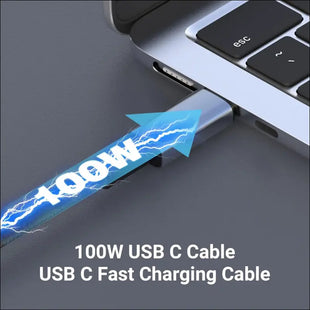 100W USB C to USB C Cable for Thunderbolt 4 Cable(40Gbps, 8K Video Output), USB C Charger Cable 1M, Nylon Braided USB C Charging Cable for Thunderbolt 3 Cable and All USB C -Device (Grey)
