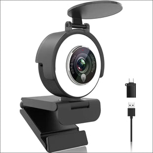 1080p Webcam with Ring Light**