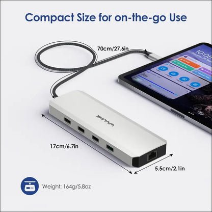10Gbps USB C Docking Station Dual Monitor, USB C Hub Adapter with Dual HDMI, PD 100W, USB 3.2&USB-C 10 in 1 Hub, 5Gbps USB 3.0, USB 2.0, Ethernet, USB C Dock for Mac/Dell/HP/Lenovo