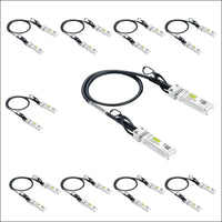 10Gtek 10G SFP + DAC Cable - 10GBASE-CU Passive Direct Attach Copper Twinax SFP Cable for Cisco SFP-H10GB-CU0.25M