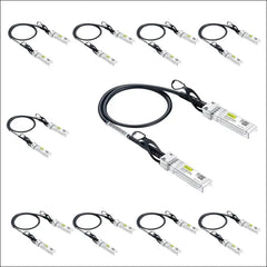 10Gtek 10G SFP + DAC Cable - 10GBASE-CU Passive Direct Attach Copper Twinax SFP Cable for Cisco SFP-H10GB-CU0.25M