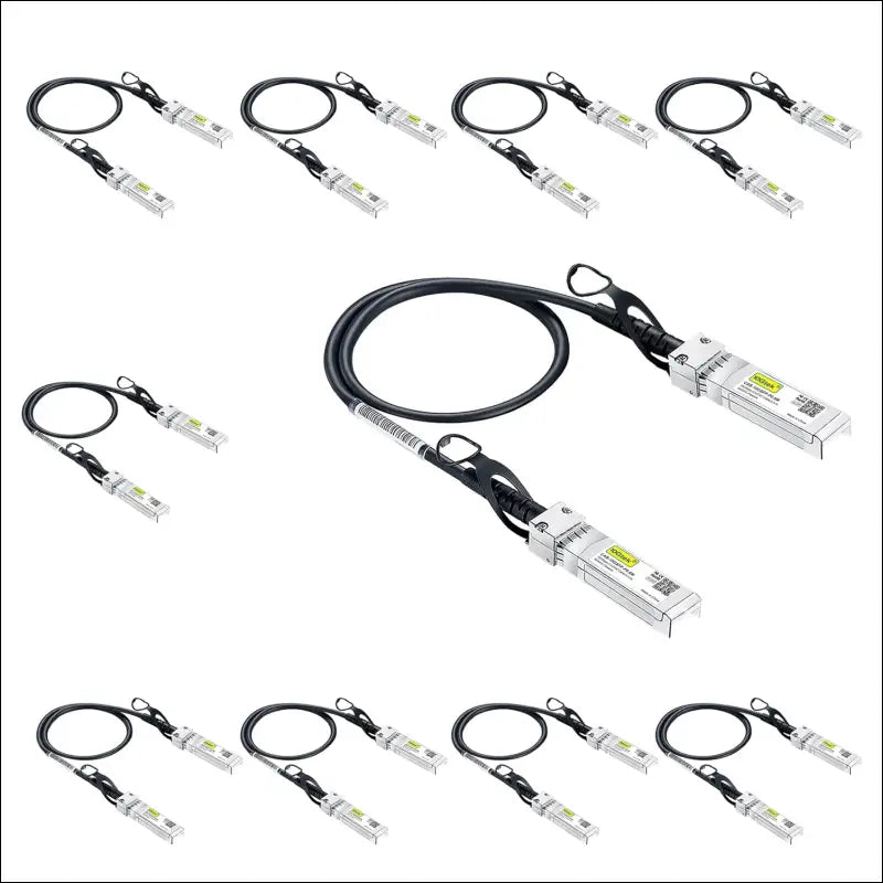 10Gtek 10G SFP + DAC Cable - 10GBASE-CU Passive Direct Attach Copper Twinax SFP Cable for Cisco SFP-H10GB-CU0.25M