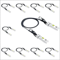 10Gtek 10G SFP + DAC Cable - 10GBASE-CU Passive Direct Attach Copper Twinax SFP Cable for Cisco SFP-H10GB-CU0.25M