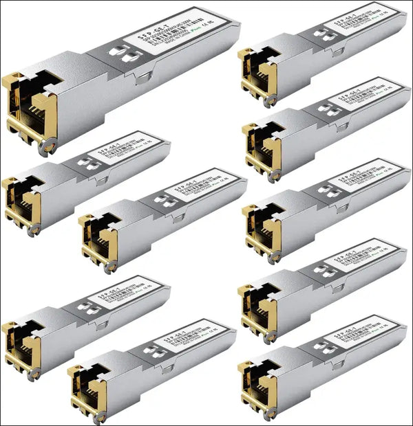 10PCS SFP to RJ45 Copper Module, 1000Base-T Gigabit Ethernet Transceiver - Compatible with Cisco, Meraki, Ubiquiti, D-Link, TP-Link, Supermicro,