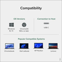 11-in-1 USB-C Hub 100W USB-C Pass-Through, Laptop Docking Station Dual Monitor with 4K 60Hz HDMI, Compatible with Thunderbolt 4/3, USB-C Windows, Chromebooks, 1x USB-C, 3X USB, SD, Ethernet