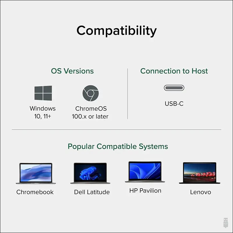 11-in-1 USB-C Hub 100W USB-C Pass-Through, Laptop Docking Station Dual Monitor with 4K 60Hz HDMI, Compatible with Thunderbolt 4/3, USB-C Windows, Chromebooks, 1x USB-C, 3X USB, SD, Ethernet