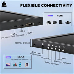 12.3 Inch Touchscreen Secondary Monitor, IPS Stretched Bar LCD Travel Touch Display 1920 * 720 HDMI USBC, Portable Touch Screen for Laptop Computer Windows Aida64 GPU CPU RAM...