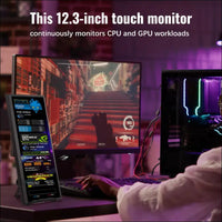 12.3 Inch Touchscreen Secondary Monitor, IPS Stretched Bar LCD Travel Touch Display 1920 * 720 HDMI USBC, Portable Touch Screen for Laptop Computer Windows Aida64 GPU CPU RAM...