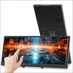 12.3 Inch Touchscreen Secondary Monitor IPS Stretched Bar LCD Travel Touch Display 1920 * 720 HDMI USBC Portable Touch