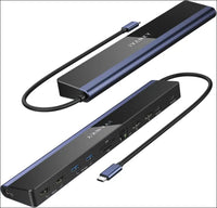 12-in-1 Laptop Docking Station USB C, 4K@60Hz Dual Monitor Dockingstation, 2*HDMI 3.0, 6*USB, 85W PD, SD/TF, Ethernet, Audio for Windows, Lenovo, Thinkpad, Dell, HP, ASUS, Surface etc.