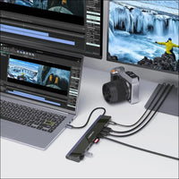 12-in-1 Laptop Docking Station USB C, 4K@60Hz Dual Monitor Dockingstation, 2*HDMI 3.0, 6*USB, 85W PD, SD/TF, Ethernet, Audio for Windows, Lenovo, Thinkpad, Dell, HP, ASUS, Surface etc.