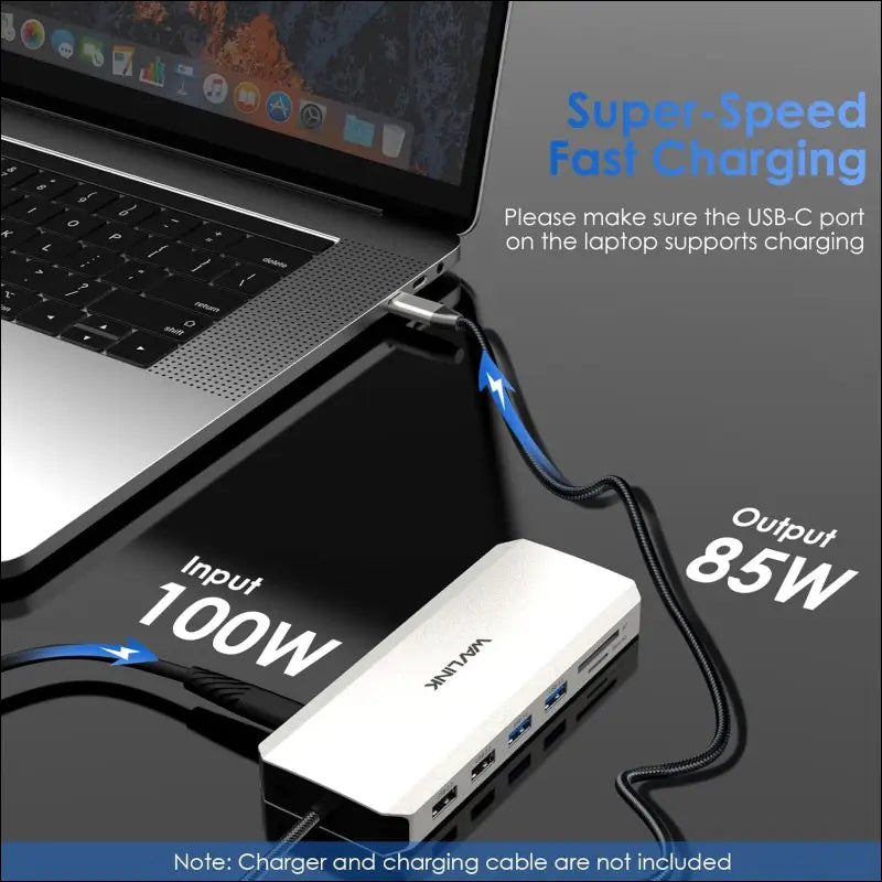 12-in-1 USB C Docking Station Triple Monitor USB C Hub Dual HDMI Adapter, Type C Multiport Hub Triple Display 4K HDMI DisplayPort, USB 3.0/2.0 Ports, Ethernet, 85W PD, TF/SD Card Reader, Audio
