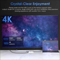 12-in-1 USB C Docking Station Triple Monitor USB C Hub Dual HDMI Adapter, Type C Multiport Hub Triple Display 4K HDMI DisplayPort, USB 3.0/2.0 Ports, Ethernet, 85W PD, TF/SD Card Reader, Audio