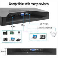 13.3 Inch Portable Monitor, Kenowa Extended Screen HDMI VGA Computer Gaming Display for Computer/Laptop/PC/Windows OS/Raspberry Pi/WiiU/Xbox360/PS4 HD Resolution 1366×768