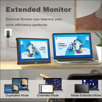 13.3 Inch Portable Monitor, Kenowa Extended Screen HDMI VGA Computer Gaming Display for Computer/Laptop/PC/Windows OS/Raspberry Pi/WiiU/Xbox360/PS4 HD Resolution 1366×768