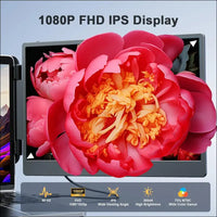 14" Dual Screen Laptop Monitor, 1080P FHD Laptop Screen, Portable Monitor for Laptop with Speakers, Plug&Play, Laptop Monitor for Mac Win Android