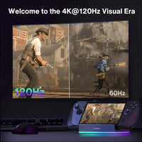 14-in-1 RGB 4K@120Hz Docking Station for Steam Deck OLED/ROG Ally X/Lenovo Legion Go, Stream Deck Dock with HDMI Gigabit Ethernet 10Gbps USB 3.2, SD/TF Slots, 1Gbps Ethernet, 100W USB-C Charge