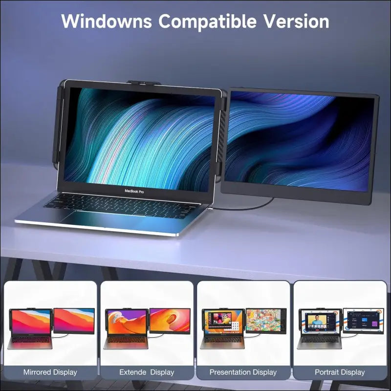 14 Inch FHD 1080P IPS Portable Monitor, Laptop Screen Extension for 13-17.3 Inch Laptop/Mobile Phone/PC/Xbox/PS/Switch/MacBook