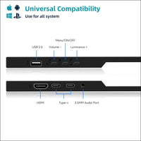 14 Inch Portable Monitor USB C 1920 x 1080p IPS Screen Portable HDMI Monitor with Two Speakers Mobile Monitor for PC Laptop Xbox PS4/5 Switch