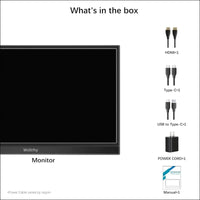 14 Inch Portable Monitor USB C 1920 x 1080p IPS Screen Portable HDMI Monitor with Two Speakers Mobile Monitor for PC Laptop Xbox PS4/5 Switch