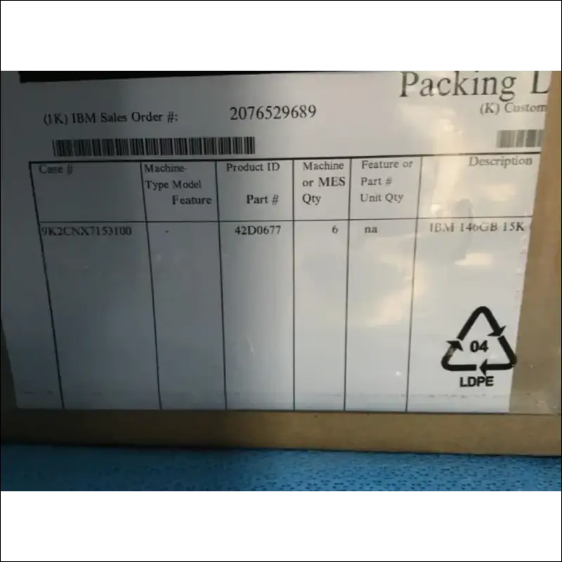 146GB SAS Hard Drive 15K 6GBPS 2.5" SLIM SFF IBM 42D0678 42D0677 42D0681