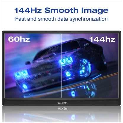 15.6 Inch 144Hz Portable Monitor, 1080P FHD Portable Gaming Monitor with HDR, External Second Screen for Laptop, PC, PS5, Xbox, Switch, Built-in Speaker and Stand