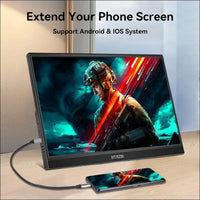 15.6 Inch 144Hz Portable Monitor, 1080P FHD Portable Gaming Monitor with HDR, External Second Screen for Laptop, PC, PS5, Xbox, Switch, Built-in Speaker and Stand