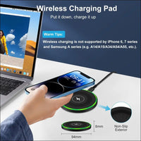 15W Inductive Charging Station Wireless Charger, Wireless Mobile Phone Charger Fast Charging Pad for Google Pixel 8/8 Pro/7/7a/6/5XL, Samsung Galaxy S24/S24 Ultra/S23+/S22/S21...