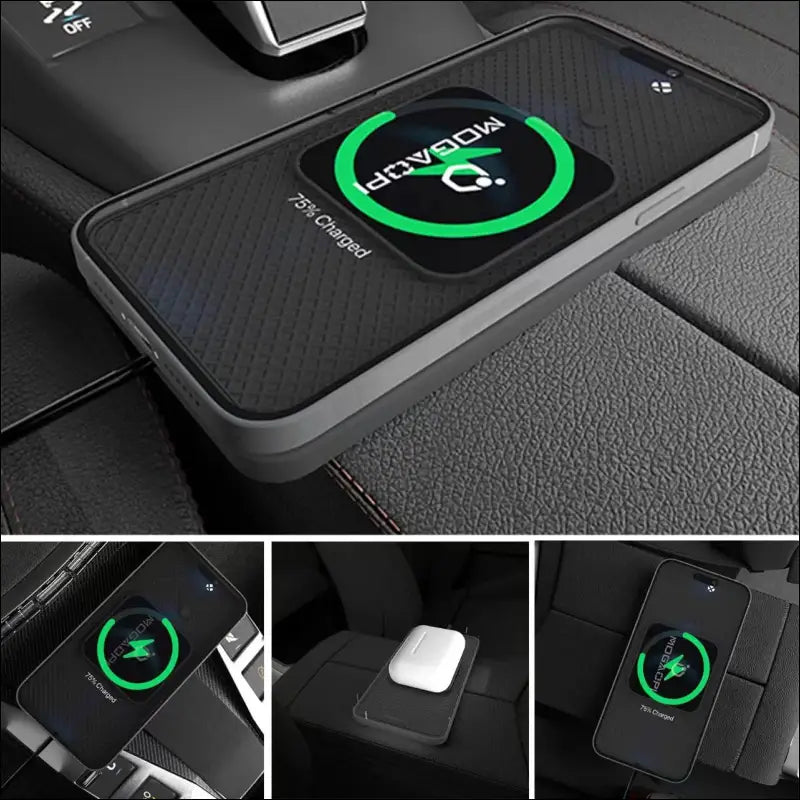 15W Magnetic Wireless Car Charger Pad, MOGAOPI Wireless Charging Pad for Magsafe Car Charger for iPhone 15/15 Pro/15 Plus/15 Pro Max/14/14 Plus/14 Pro Max/13/13 Pro Max/12,...