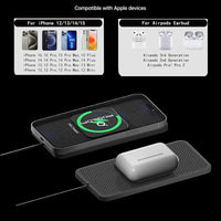 15W Magnetic Wireless Car Charger Pad, MOGAOPI Wireless Charging Pad for Magsafe Car Charger for iPhone 15/15 Pro/15 Plus/15 Pro Max/14/14 Plus/14 Pro Max/13/13 Pro Max/12,...