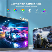 18.5 Inch Portable Computer Monitor+ Sleeve 1080P 120Hz 100% sRGB USB-C HDMI Large Portable Monitor for Laptop MacBook Xbox PS4/5 Switch, Travel Monitor with Kickstand VESA...