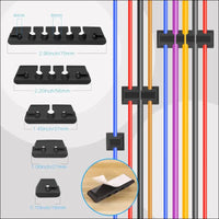 188Pcs Cable Management Kit, 4 Cable Sleeve Split with 52 Self Adhesive Cable Clips Holder, 10 Cable Ties, 20 Wall Cable Ties, 2 Roll and 100 Quick Cable Ties for Home Office...