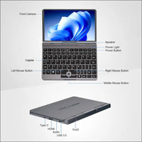 2-in-1 Mini Laptop | 8-Inch Touchscreen Portable Small Pocket Computer | Intel 12th Gen N100 Processor | 12GB DDR5 RAM 1TB SSD | PD 30W Charging | WiFi6 BT5.2 |Backlit Keyboard...