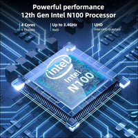 2-in-1 Mini Laptop | 8-Inch Touchscreen Portable Small Pocket Computer | Intel 12th Gen N100 Processor | 12GB DDR5 RAM 1TB SSD | PD 30W Charging | WiFi6 BT5.2 |Backlit Keyboard...
