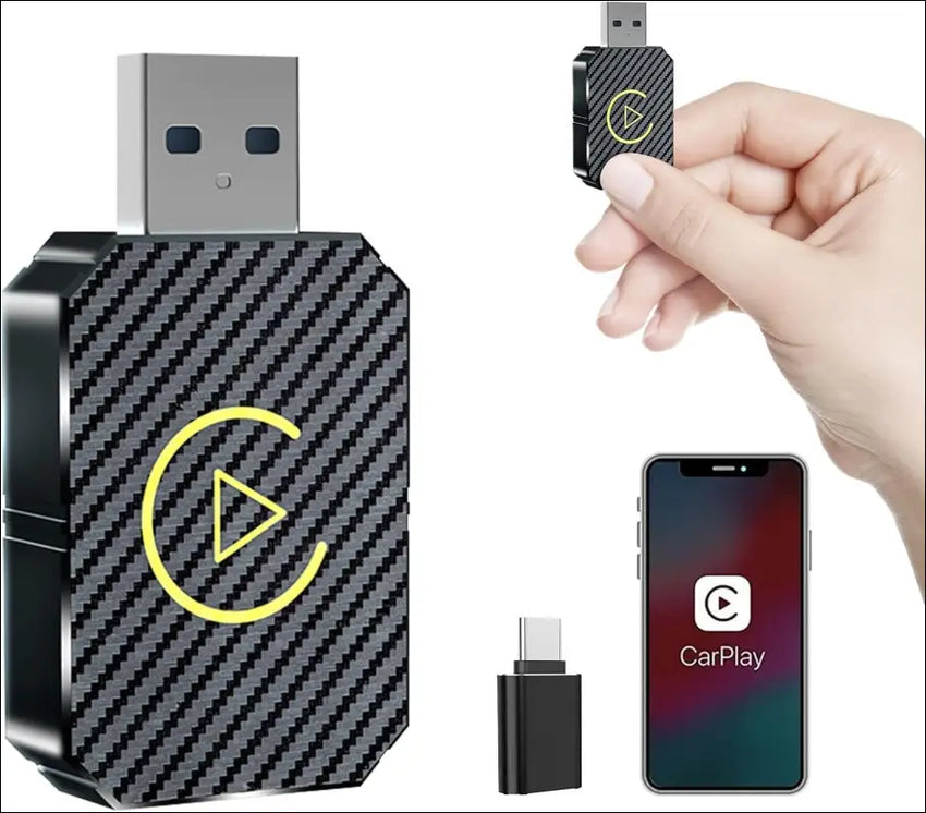 2 in 1 Mini Wireless CarPlay & Android Auto Adapter - CarPlay Adapter Converts Factory Wired CarPlay to Wireless Android Auto Car Adapter Plug and Play